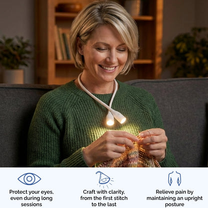 Elira – The Neck Light That Illuminates Your Creations and Relieves Eye Strain