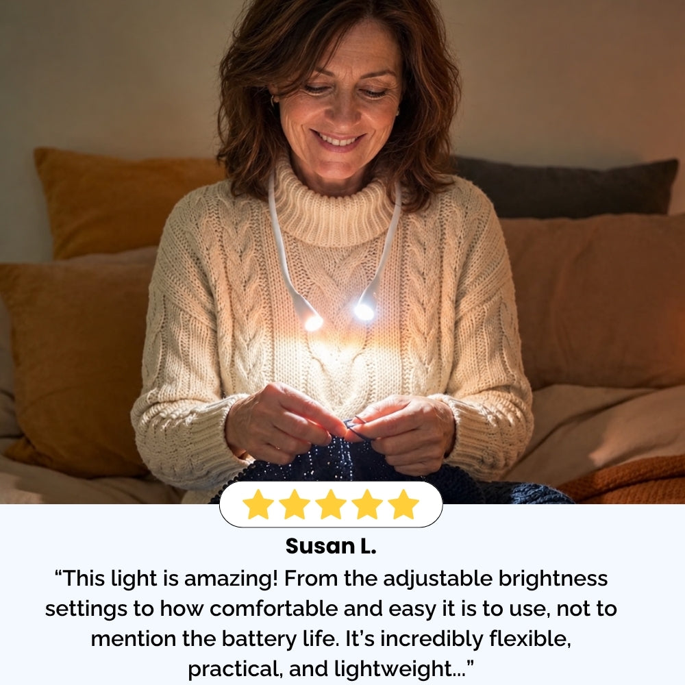 Elira – The Neck Light That Illuminates Your Creations and Relieves Eye Strain