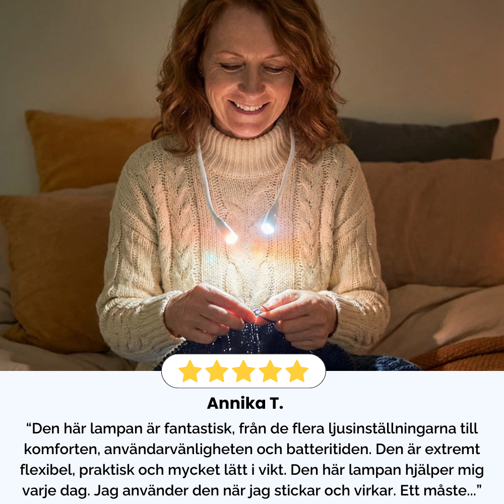 LumiCrealis – Nacklampan som lyser upp dina skapelser och lindrar ögonen
