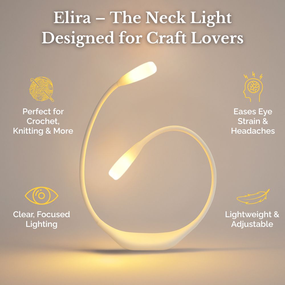 Elira – The Neck Light That Illuminates Your Creations and Relieves Eye Strain