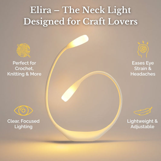Elira – The Neck Light That Illuminates Your Creations and Relieves Eye Strain